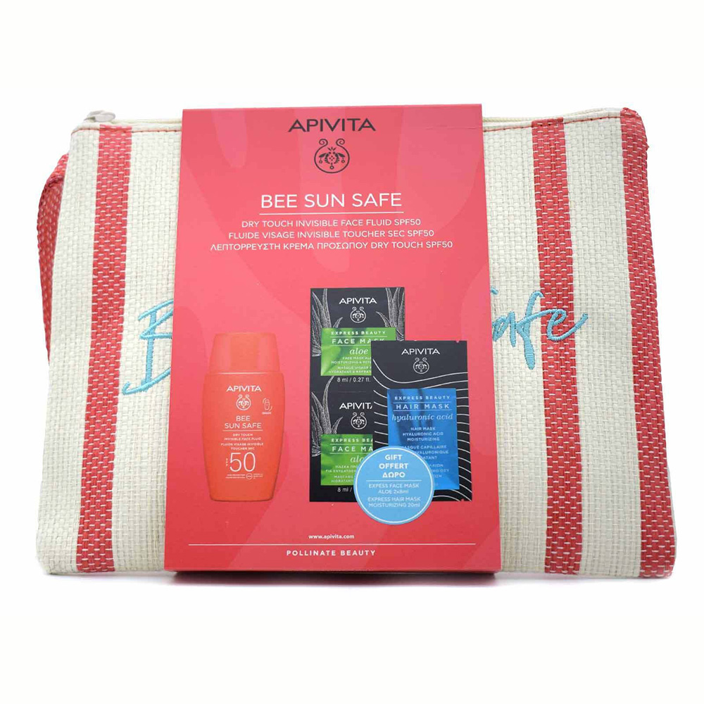 apivita-bee-sun-safe-dry-touch-invisible-set-with-sunscreen-face-cream